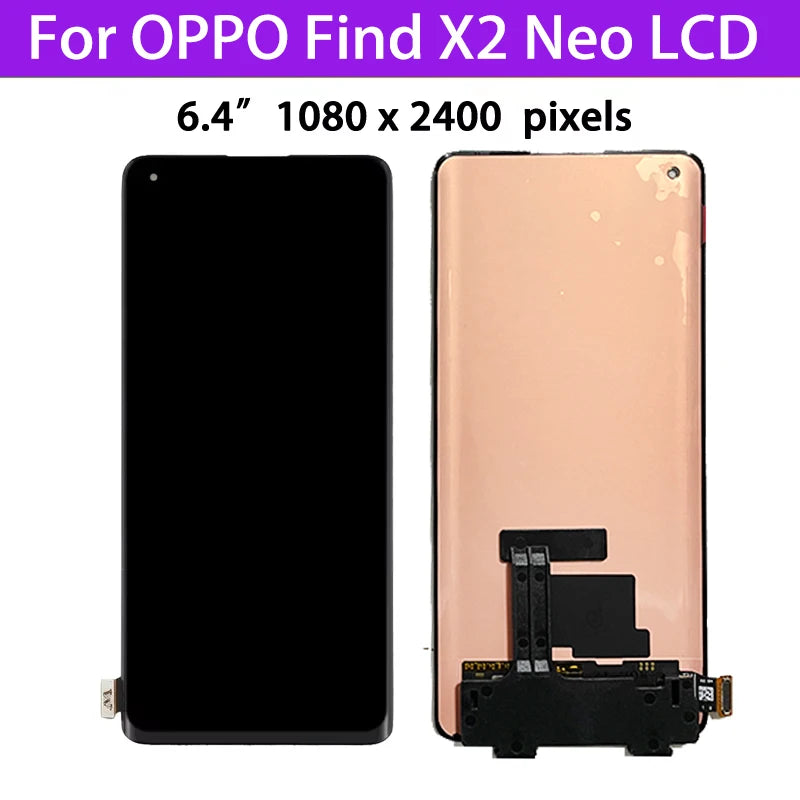 6.5" Super Amoled For Oppo Find X2 Neo 5G CPH2009 Display Touch Screen Digitizer Assembly For Oppo Find X2Neo LCD Replacement Oppo phone repair parts Realme phone repair parts