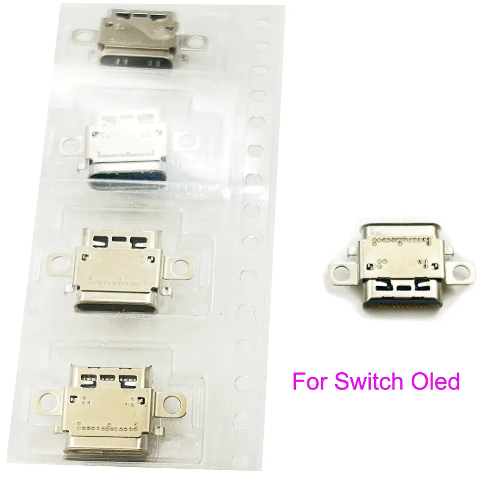 10PCS USB-C Charging Port Socket Jack HEG-001 For Nintendo Switch OLED Game console repair parts