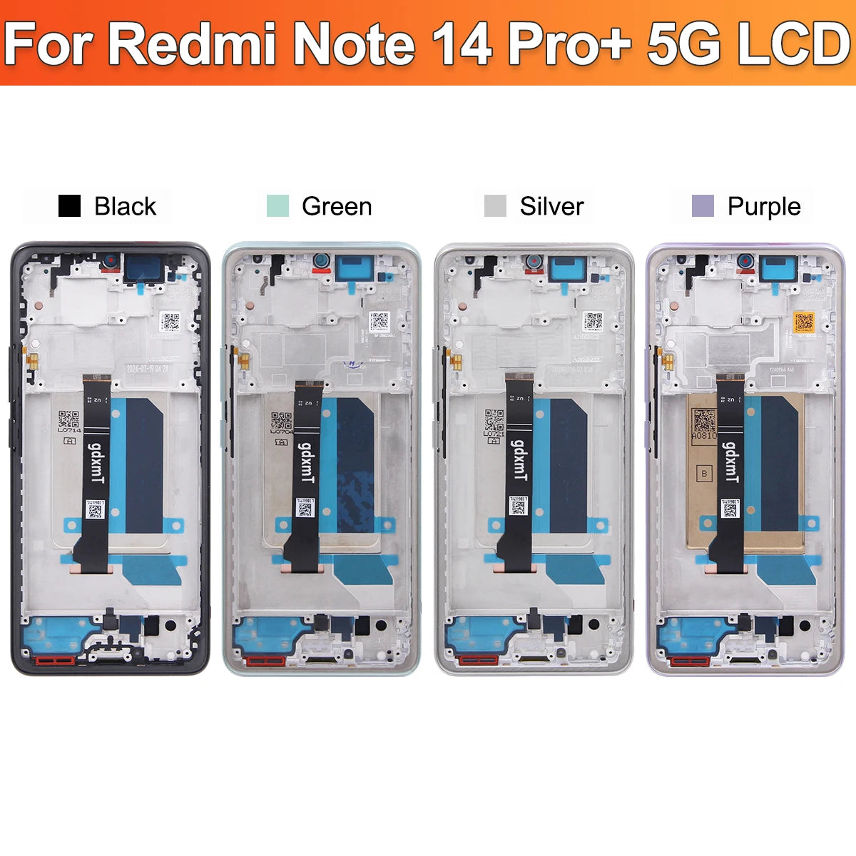 6.67“ AMOLED For Xiaomi Redmi Note 14 Pro+ Plus 5G Lcd Display Touch Screen Digitizer Assembly Replacement Repair Parts Xiaomi phone repair parts