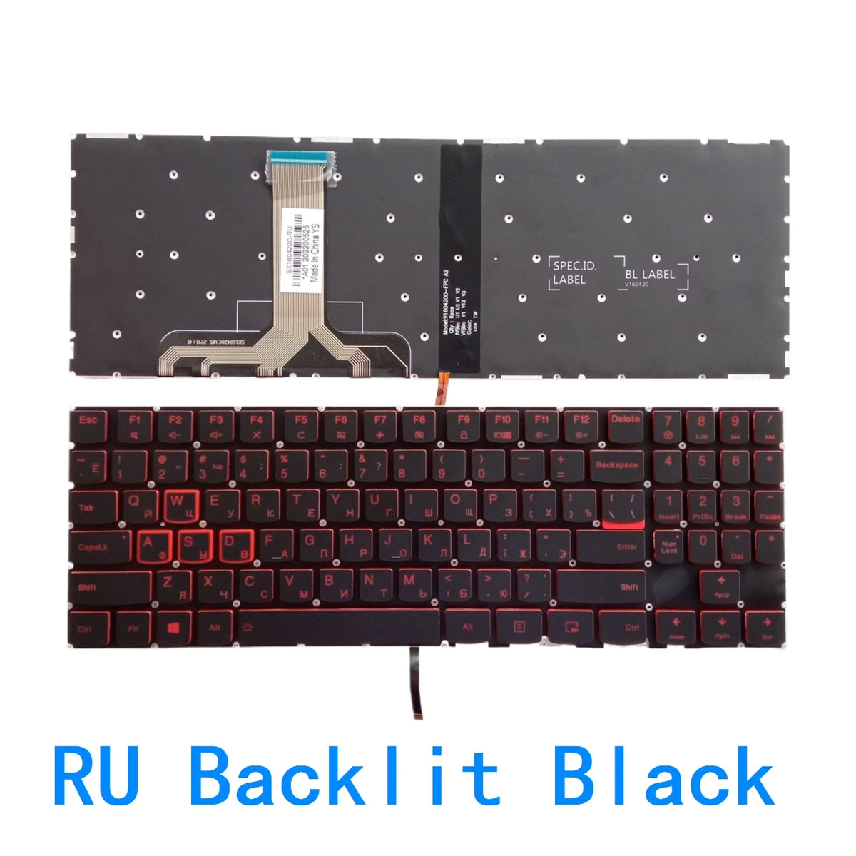 New US Russian Spanish language  Backlit Keyboard For Lenovo Legion Y520 Y520-15IKB Y720 R720 R720-15IKB Y720-15IKB 15 15IKB Lenovo laptop repair parts
