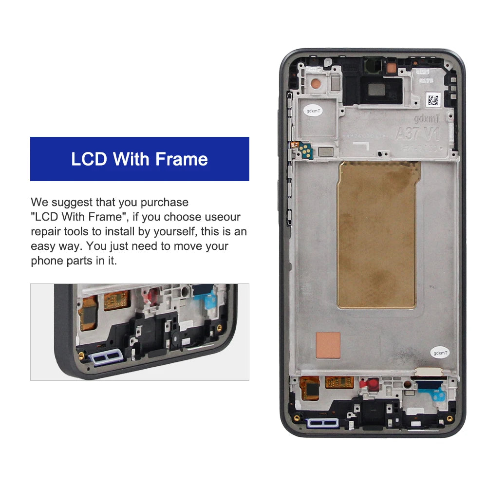 A37 Display For Samsung A37 5G SM-A376E A376B LCD Display Touch Screen Digitizer For Samsung A37 Replacement Parts Samsung phone repair parts