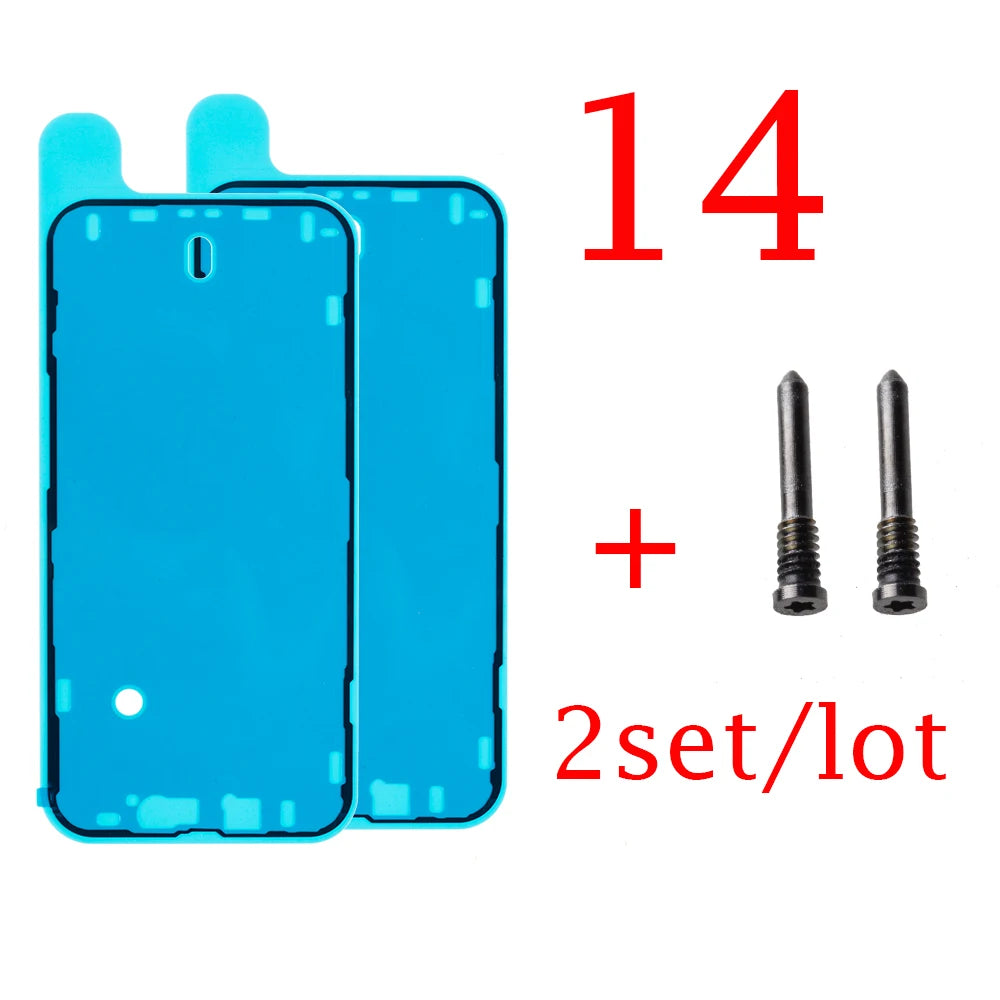 2set/lot Waterproof Sticker For iPhone 11 12 13 14 Pro Max Mini X XS 7 8Plus LCD Display Screen Pre-Cut Glue Frame Tape Bezel Se iPhone phone repair parts