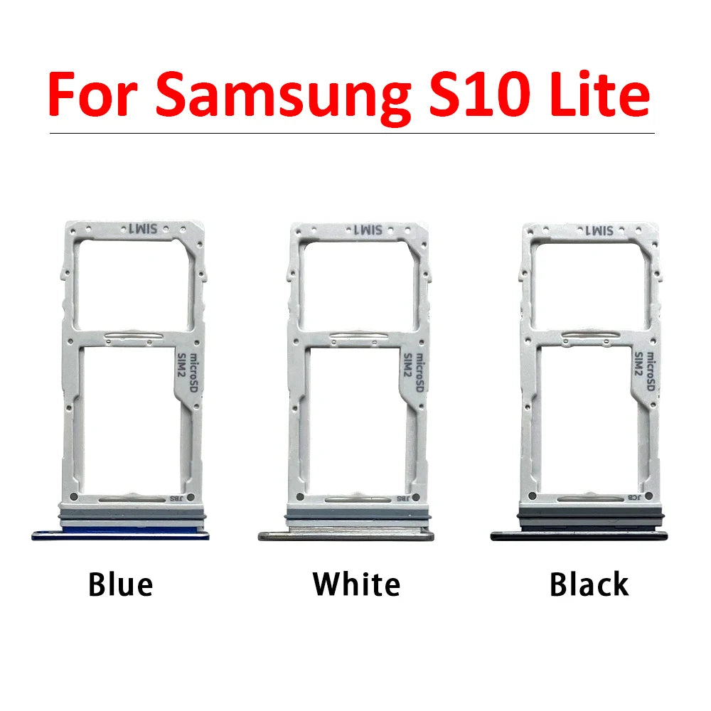 New SiM Tray For Samsung S10 Lite SIM Card Slot SD Card Tray Holder Adapter Samsung phone repair parts