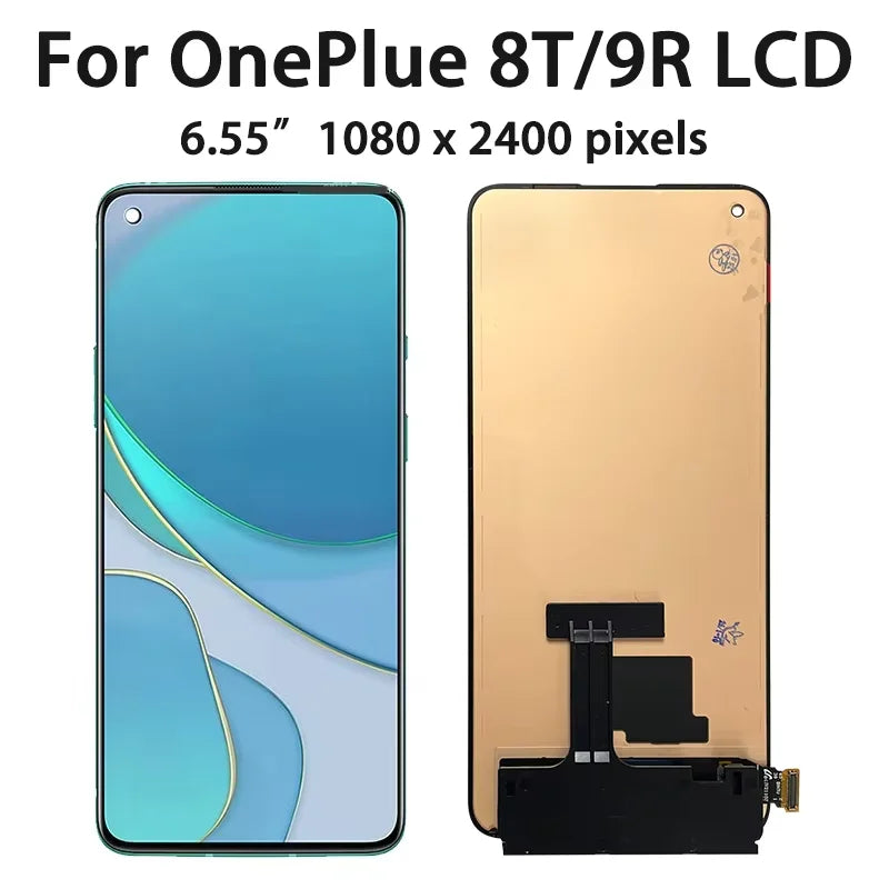 6.55"New For Oneplus 8T 9R KB2001 KB2000 LCD Touch Digitizer For 1+8T 1+9R LE2101 LE2100 Display Replacement  OnePlus phone repair parts