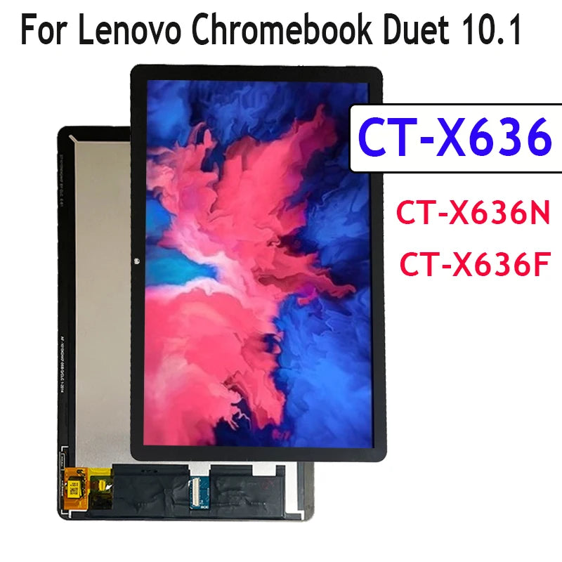 Tablet LCD For Lenovo Chromebook Duet 10.1 CT-X636F CT-X636N CT-X636 x636 LCD Display+Touch Screen Digitizer Assembly Lenovo phone repair parts