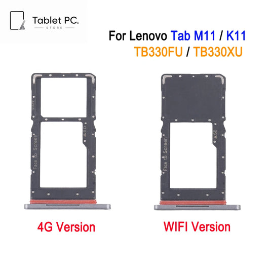 TB330 SIM Card Tray For Lenovo Tab M11 / K11 TB330FU TB330XU 4G Version SIM+Micro SD Card Tray / WIFI Version Micro SD Card Tray Lenovo Tablet repair parts