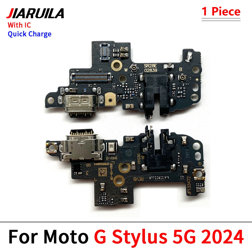 USB Charging Port Dock Charger Connector Board Flex Cable For Moto G Stylus Power Play Pure G 5G Plus 2020 2021 2022 2023 2024 Motorola phone repair parts
