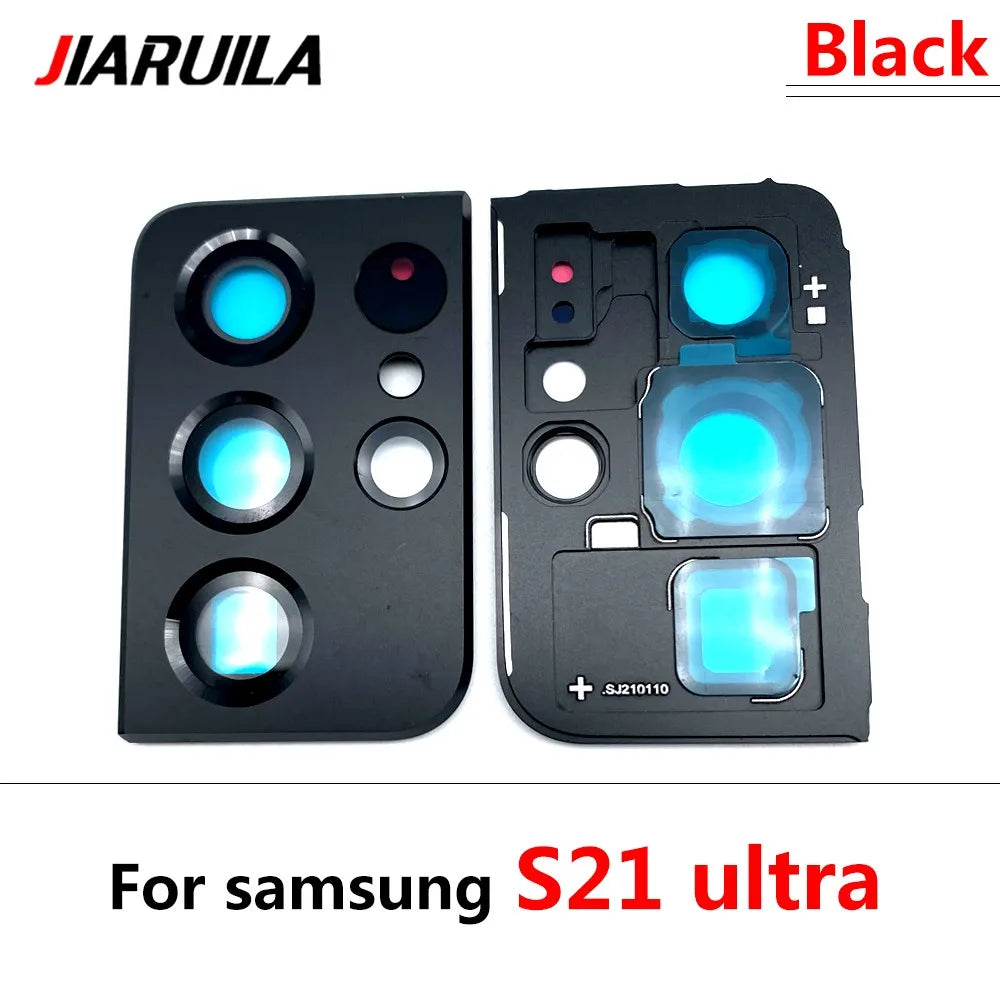New Rear Camera Glass Lens Cover With Frame Holder For Samsung S20 S21 S22 S23 S24 S25 Plus Ultra 4G 5G Replacement Parts Samsung phone repair parts