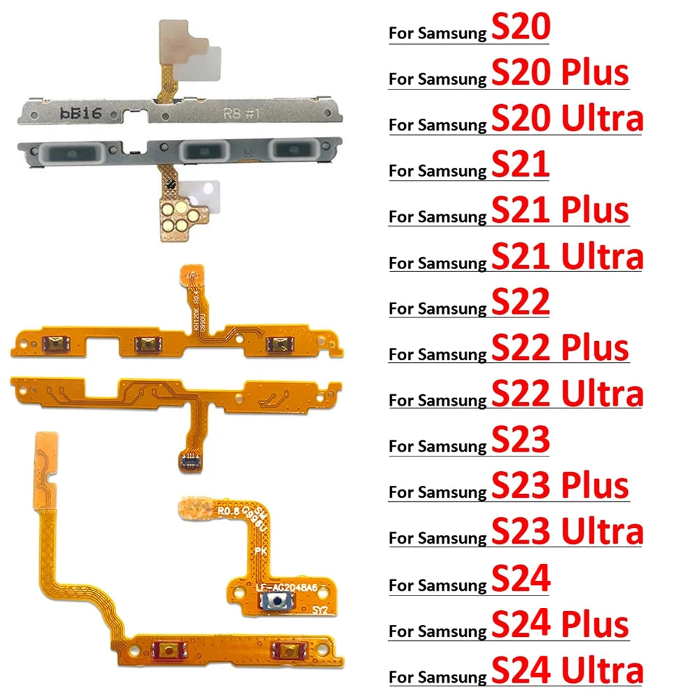 For Samsung S20 S21 S22 S23 S24 Plus Ultra Fe Power on off Volume Key Button Button Flex Cable Samsung phone repair parts