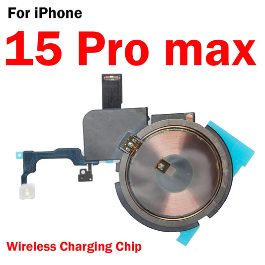 1pcs Wireless Charging Coil Flex Cable for iPhone 15 14 Plus 12 13 Pro Max Charger Panel Sticker WPC Pad Chip Volume Tape Parts iPhone phone repair parts