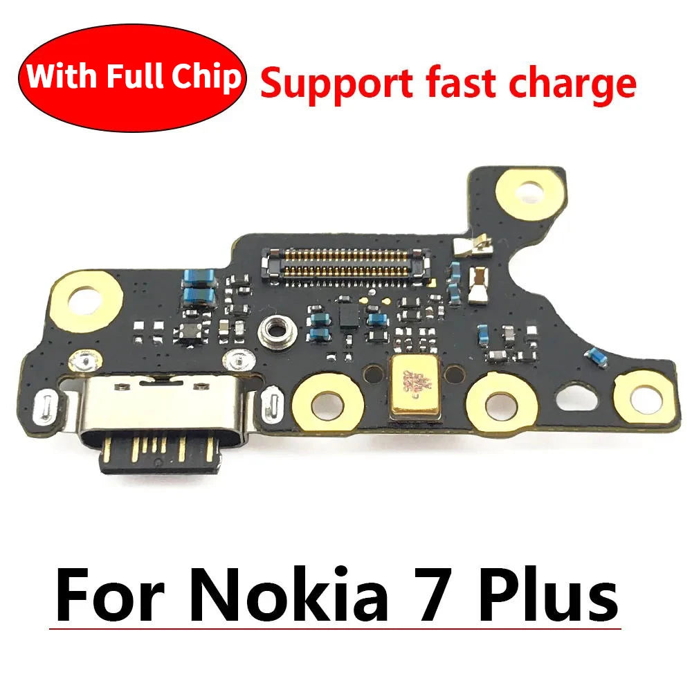 New For Nokia 7 plus 7Plus TA-1049 TA-1055 TA-1062 Charger Charging Port Dock Connector USB Port Flex Cable Board Nokia phone repair parts