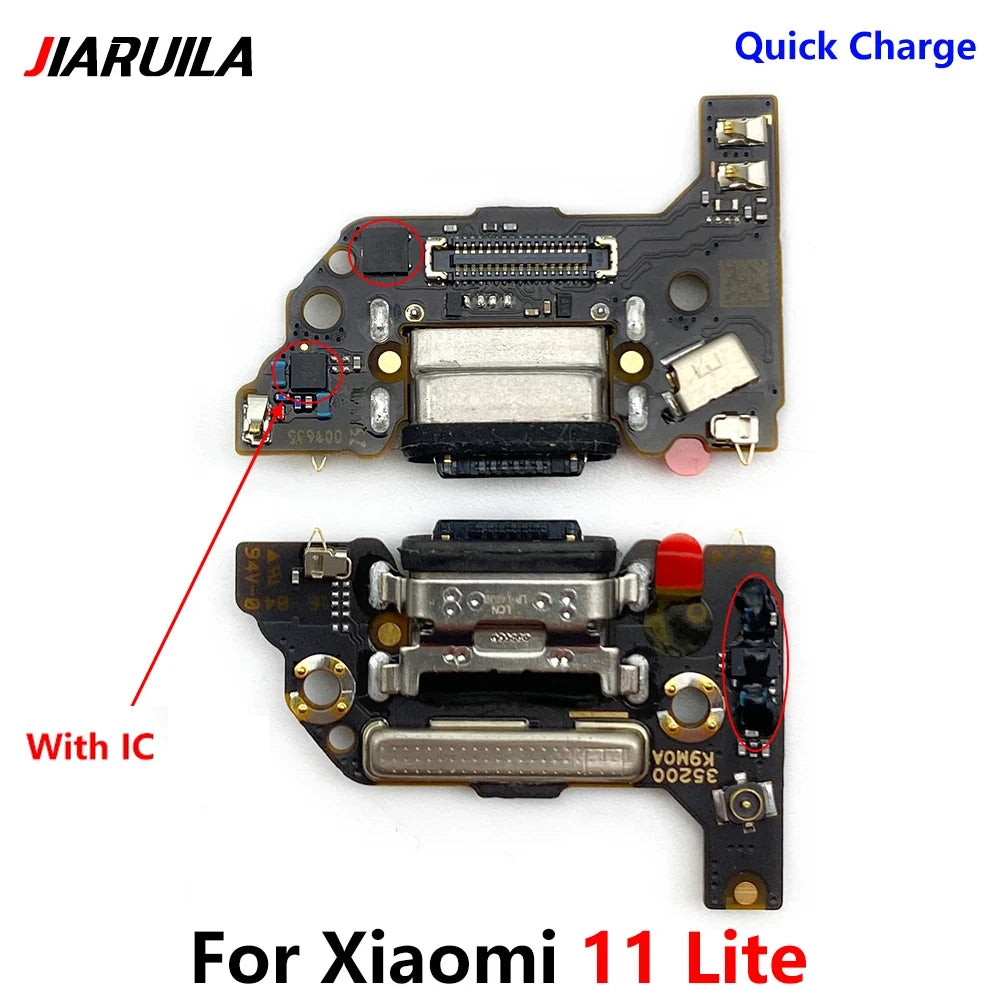 New Charger Board Flex For Xiaomi Mi 11 Mi11 Lite 4G / 5G m2101k9ag USB Port Connector Dock Charging Board Flex Cable Xiaomi  Xiao mi phone repair parts