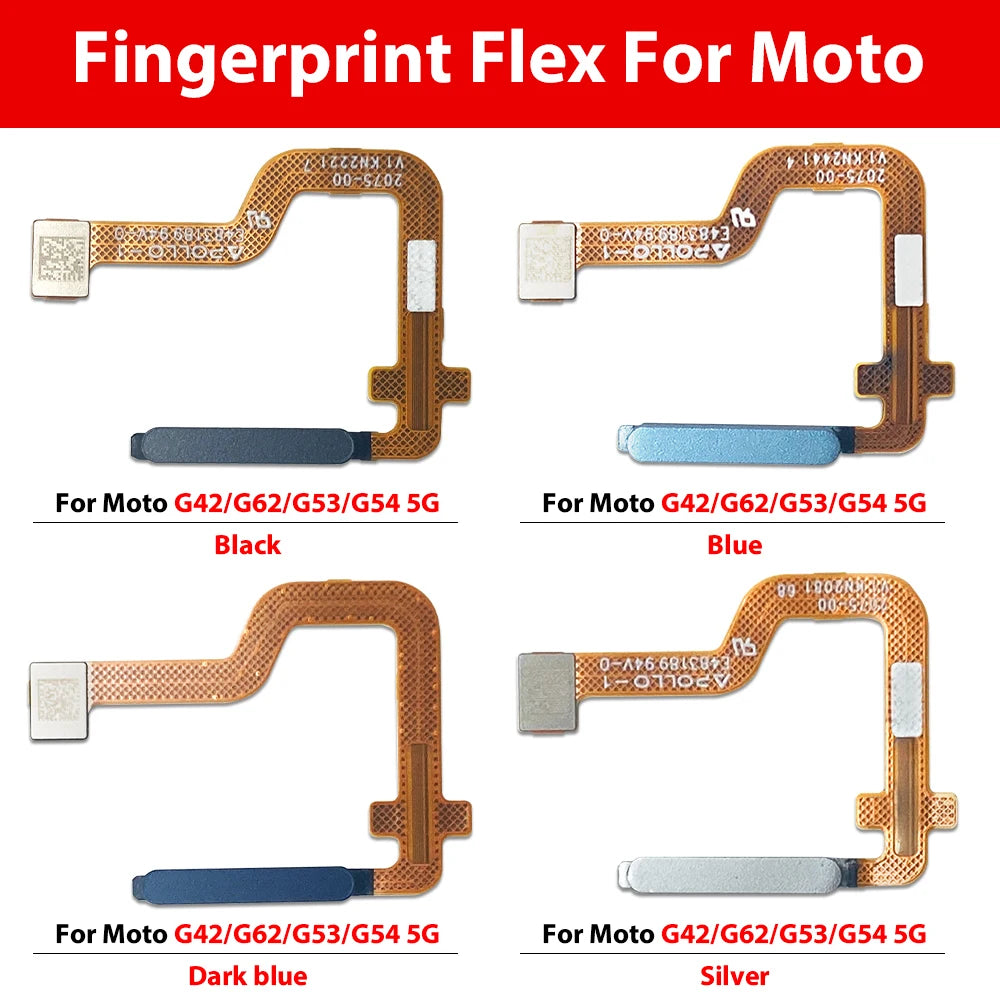 Home Button FingerPrint Touch ID Sensor Flex Cable For Motorola Moto G22 G42 G62 G53 G54 E32 Replacement Parts Motorola phone repair parts