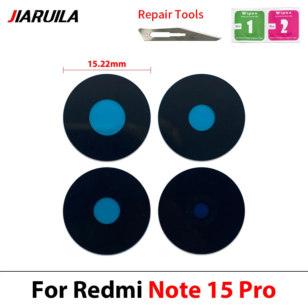 Rear Back Camera Glass Lens For Xiaomi Redmi Note 14 15 Pro Plus 4G 5G With Adhesive Sticker  Xiaomi  Xiao mi phone repair parts
