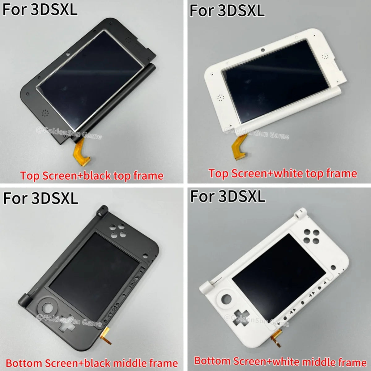 Replacement LCD Screen Display Plastic Frame for 3DSXL Top Bottom Upper Lower Down for 3DS XL Middle or Top Shell Housing Case Game console repair parts