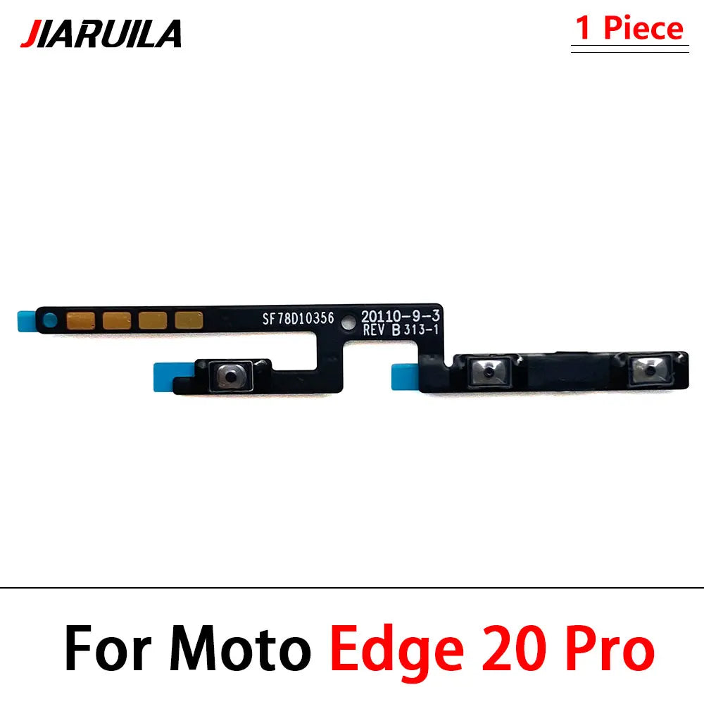 10Pcs/Lot, Power on off Volume Key Button Flex Cable For Motorola For Moto Edge 20 30 Pro Lite 30 40 50 Neo Ultra Fusion Plus Motorola phone repair parts