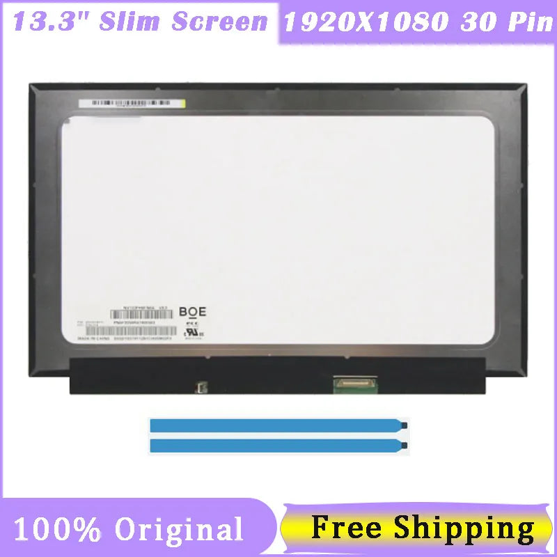 13.3 Inch Slim 30 Pin Laptop Screen NV133FHM-N6A N5A N52 N61 N62 LP133WF4-SPB2 M133NWF4 R0 R3 N133HCE-GP1 1920*1080 FHD 30 Pin