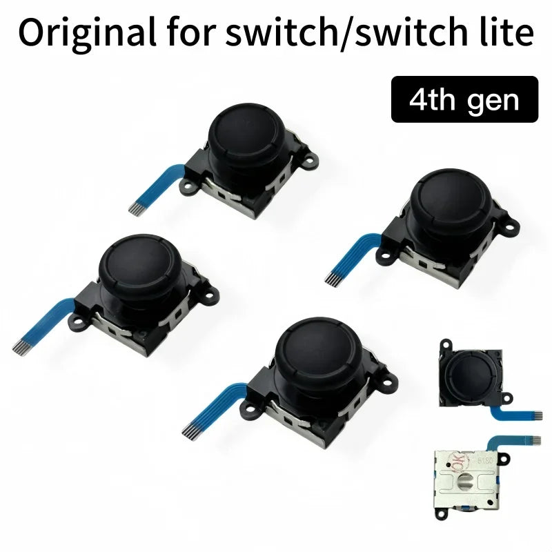20pcs Original New Black 4th for NS Switch/Switch Lite Console Joy pad Controller 3D Analog Joystick Button Part  Game console repair parts
