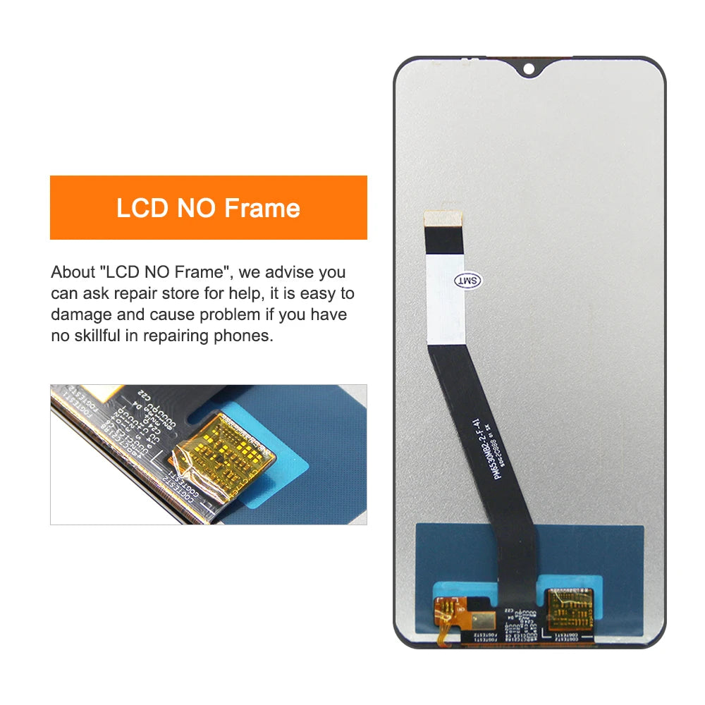6.53" LCD for Xiaomi Redmi 9 M2004J19G M2004J19C Lcd Display Digital Touch Screen with Frame for Redmi 9 Screen Replacement Xiaomi phone repair parts