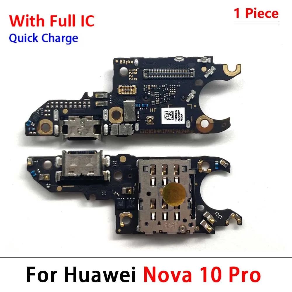 New For Huawei Nova 5 5T 7 7i 8 8i 9 10 Pro SE 5G USB Charger Dock Connector Charging Port Microphone Flex Cable Huawei phone repair parts