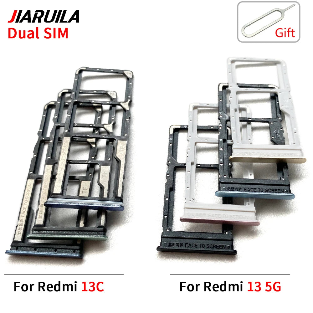 New SIM Card Slot SD Card Tray Holder Adapter For Xiaomi Redmi 12 12C 13 13C 14C Replacement Parts Xiaomi  Xiao mi phone repair parts