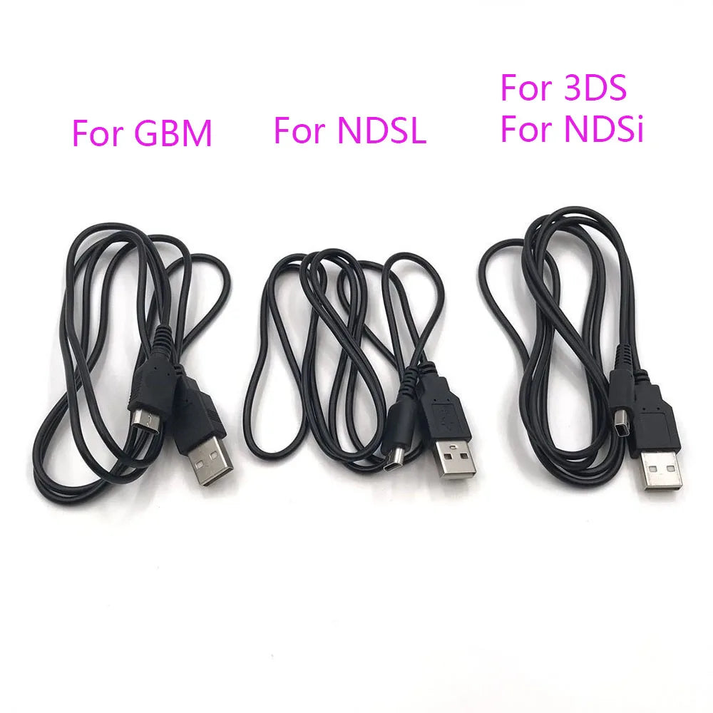USB Data Charger Charging Power Cable Cord For DS Lite DSL NDSL For NDSi 3DS New 3DS XL LL GBM Game console repair parts