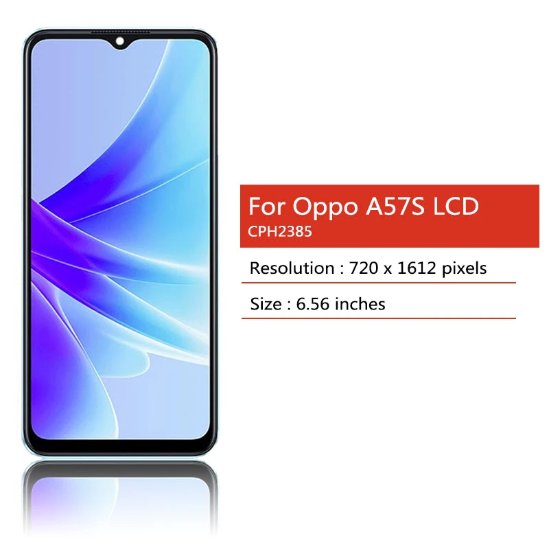 CPH2385 Display Screen With Frame For OPPO A57S LCD Display Touch Screen Digitizer Assembly Repair Replacement Parts Oppo phone repair parts Realme phone repair parts
