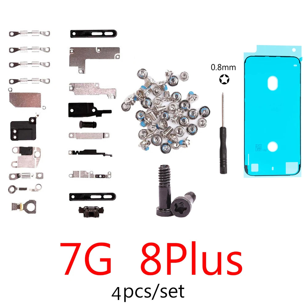 1set Full screw+Inner Accessories For iPhone X XS XR XS MAX 7G 8G 8 Plus PlusInside Small Metal Parts Holder Bracket Shield Plat iPhone phone repair parts