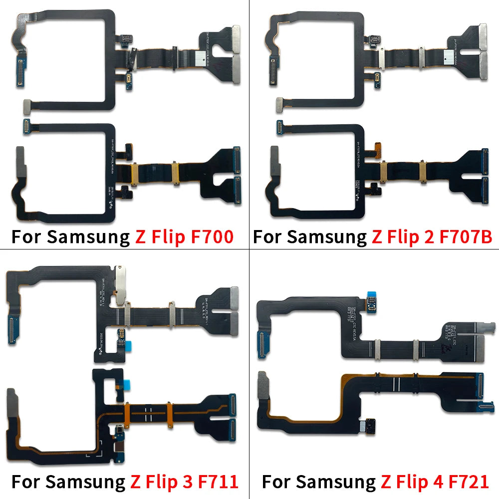 New Spin Axis Flex For Samsung Z Flip 1 2 3 4 5 F700 F707B F711 F721 F731 5G MainBoard Connector LCD Display USB Flex Cable Samsung phone repair parts