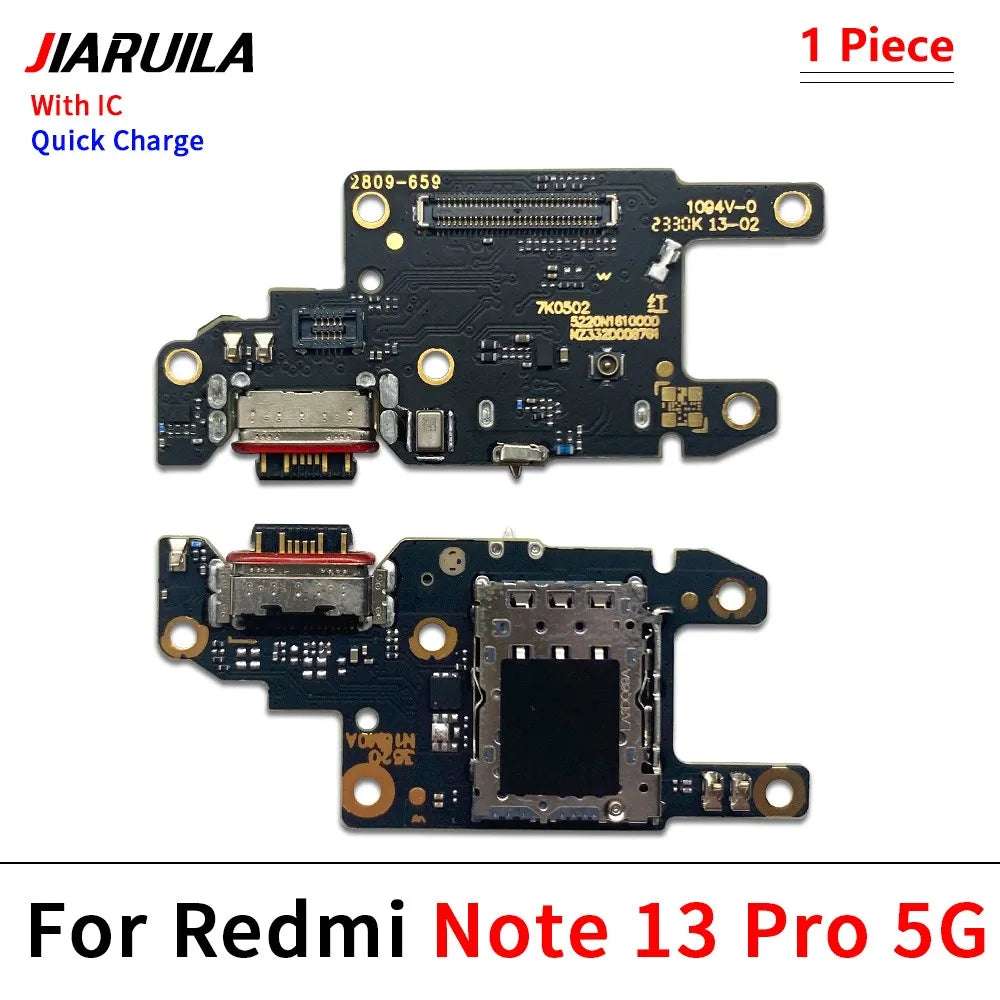 New For Xiaomi Redmi Note 11 11E 12 13 Pro Plus 4G 5G USB Charging Port Dock Charger Connector Board Microphone Flex Cable Xiaomi  Xiao mi phone repair parts