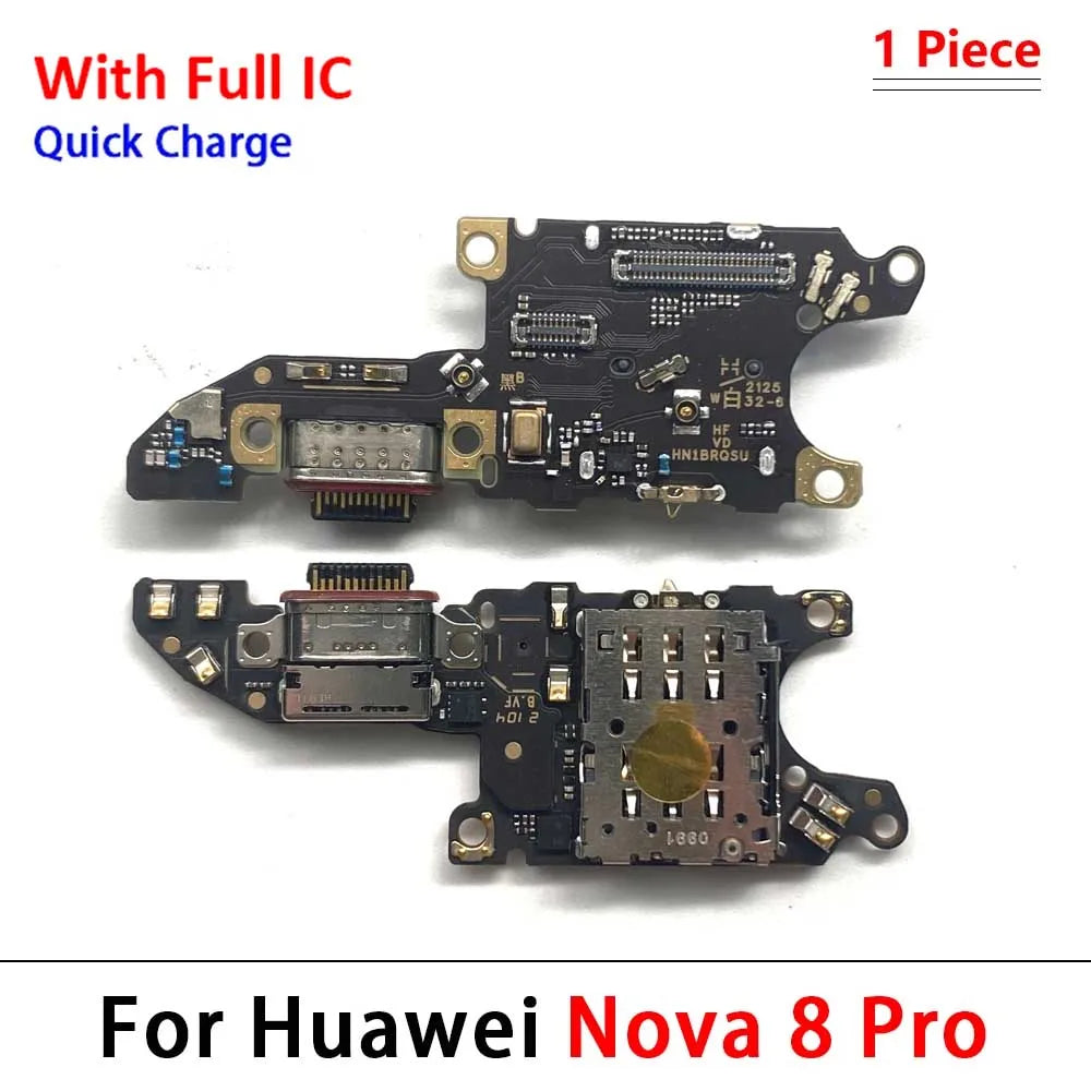 New For Huawei Nova 5 5T 7 7i 8 8i 9 10 Pro SE 5G USB Charger Dock Connector Charging Port Microphone Flex Cable Huawei phone repair parts