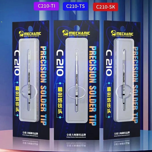 Mechanic C210 Soldering Iron Tips 210 Tips for JBC T210-A T210-NA Sugon T26/T26D Soldering Handle Soldering Station Welding Tip Professional Repair Tools