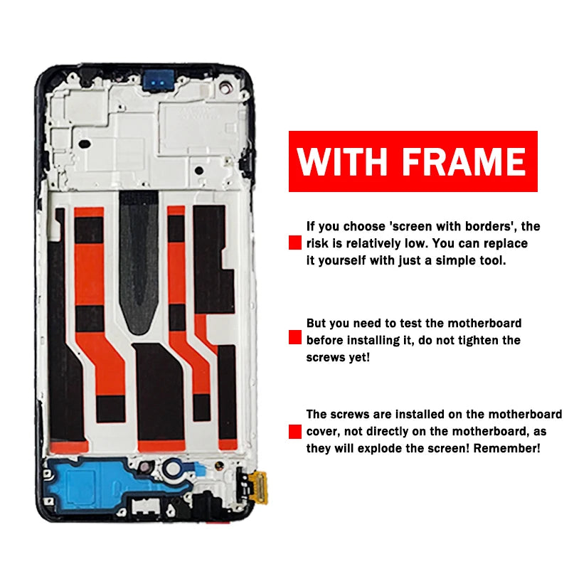 Super AMOLED For Oppo Reno7 Z 5G CPH2343 LCD Display Touch Screen Digitizer Assembly For Oppo Reno 7Z Reno7Z 5G Display Screen  Oppo phone repair parts