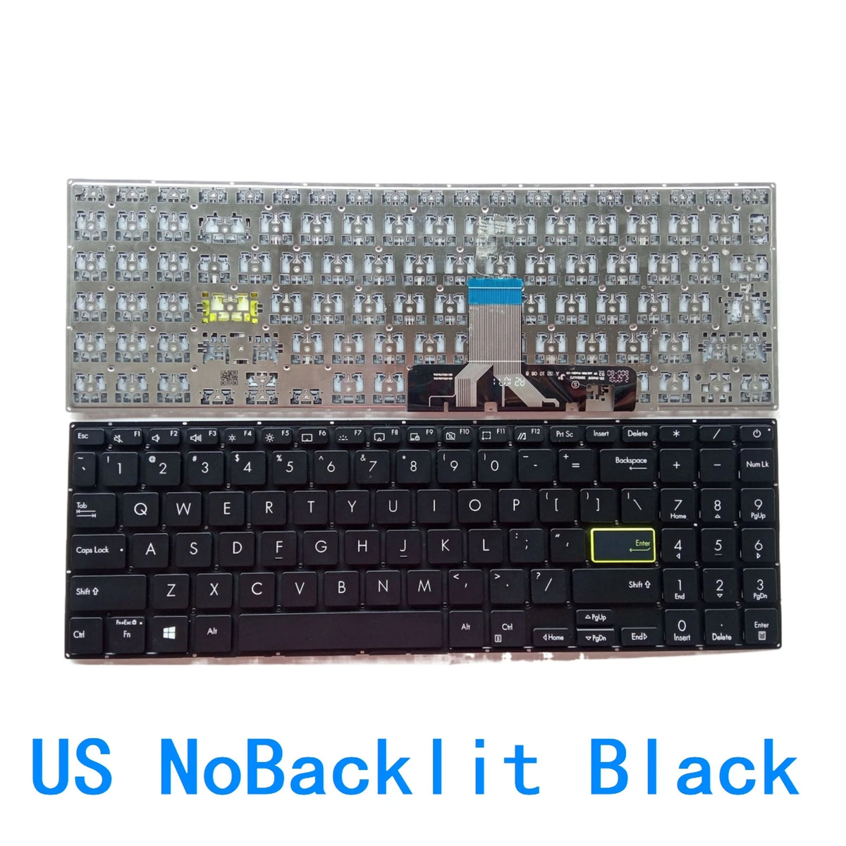 New US Russian Spanish Language  Backlit Keyboard For ASUS Vivobook E510 L510 X521 E510MA L510M X521UA X521IA X521J X521F ASUS laptop repair parts