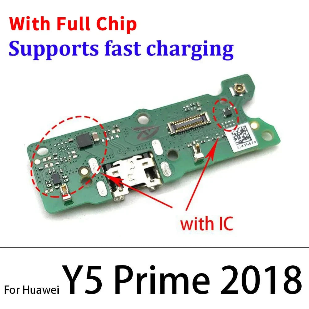 Dock Connector USB Charger Charging Port Board Flex Cable For Huawei Y5 Y6 Y7 Y9 Prime 2017 2018 2019 Y6s Y6P Y7P Y8s Y8P Y9s Huawei phone repair parts