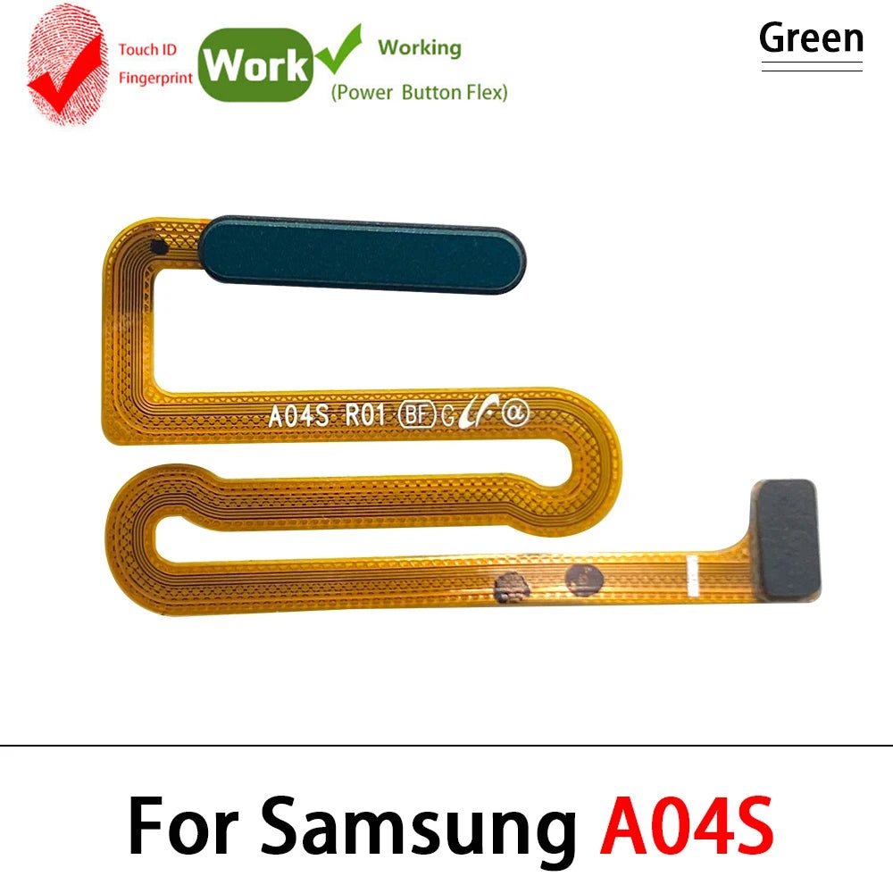 New For Samsung A03S A037F A04s A047F A05s A057F Fingerprint Sensor Home Return Key Menu Button Flex Cable Samsung phone repair parts