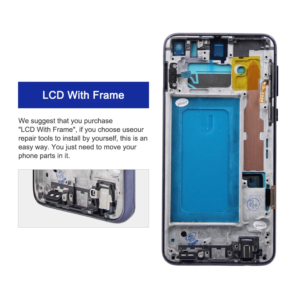 TFT LCD For Samsung S10E Display Touch Screen For Samsung S10E G970 G970F LCD Digitizer Assembly Replacement With Frame ﻿ Samsung phone repair parts