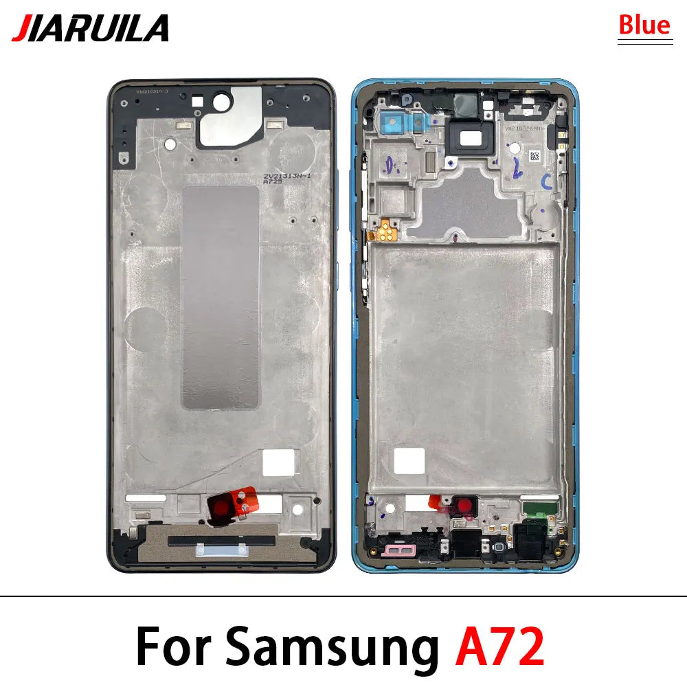 New Front Housing LCD Display Frame For Samsung A02 A02s A12 A22 A32 A52 A52s A72 4G 5G Housing Middle Frame Bezel Plate Cover Samsung phone repair parts
