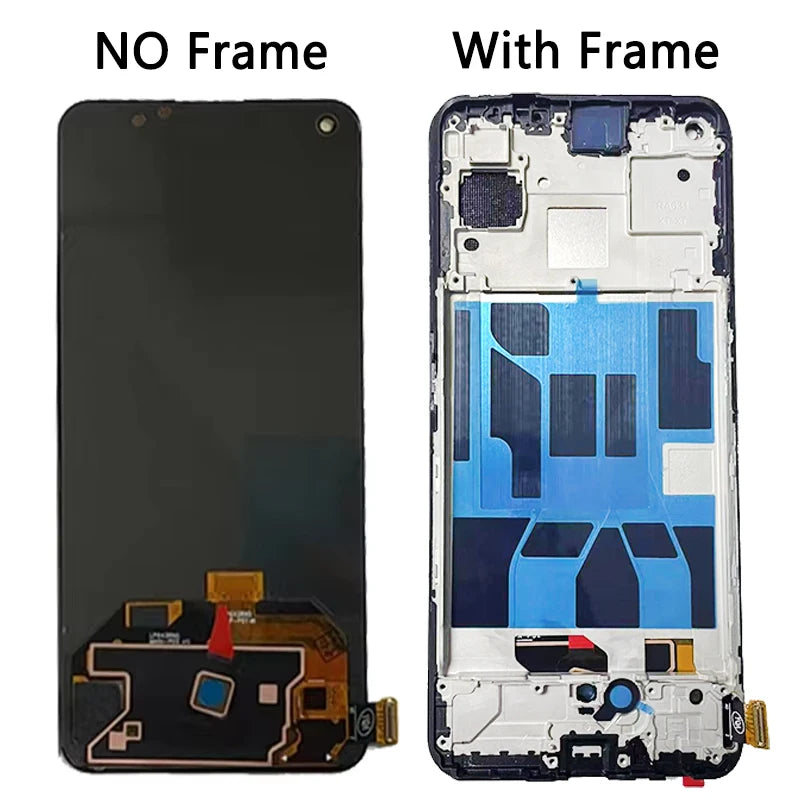 Super AMOLED For OPPO Realme GT 5G / GT Neo RMX2202 RMX3031 Lcd Display With Frame Touch Screen Digitizer Assembly  Oppo phone repair parts