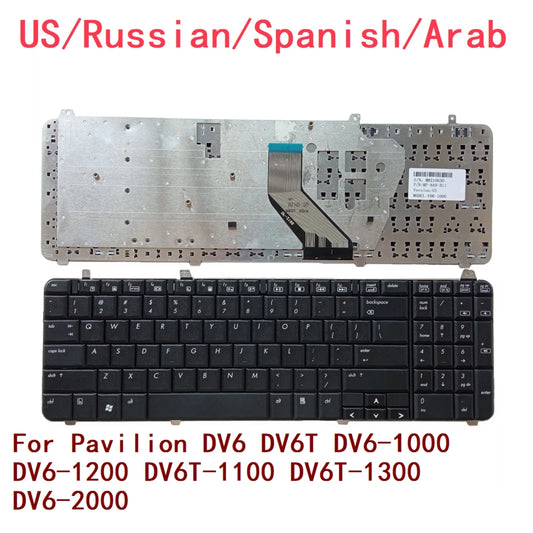 New US Russian Spanish Arab Laptop Keyboard For HP Pavilion DV6 DV6T DV6-1000 DV6-1200 DV6T-1100 DV6T-1300 DV6-2000 HP laptop repair parts
