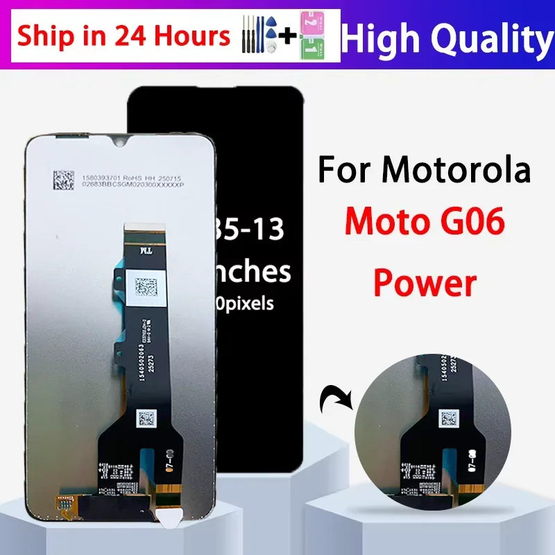 6.88“ For Moto G06 Power Display For Motorola Moto G06 Power LCD XT2535-13 Display Touch Panel Digitizer Assembly Motorola phone repair parts