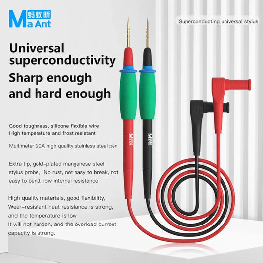MaAnt P22A 20A Multimeter Pen High Precision Superconducting Universal Pen Special Tip Probes for Measuring Component Pins Tool Professional Repair Tools