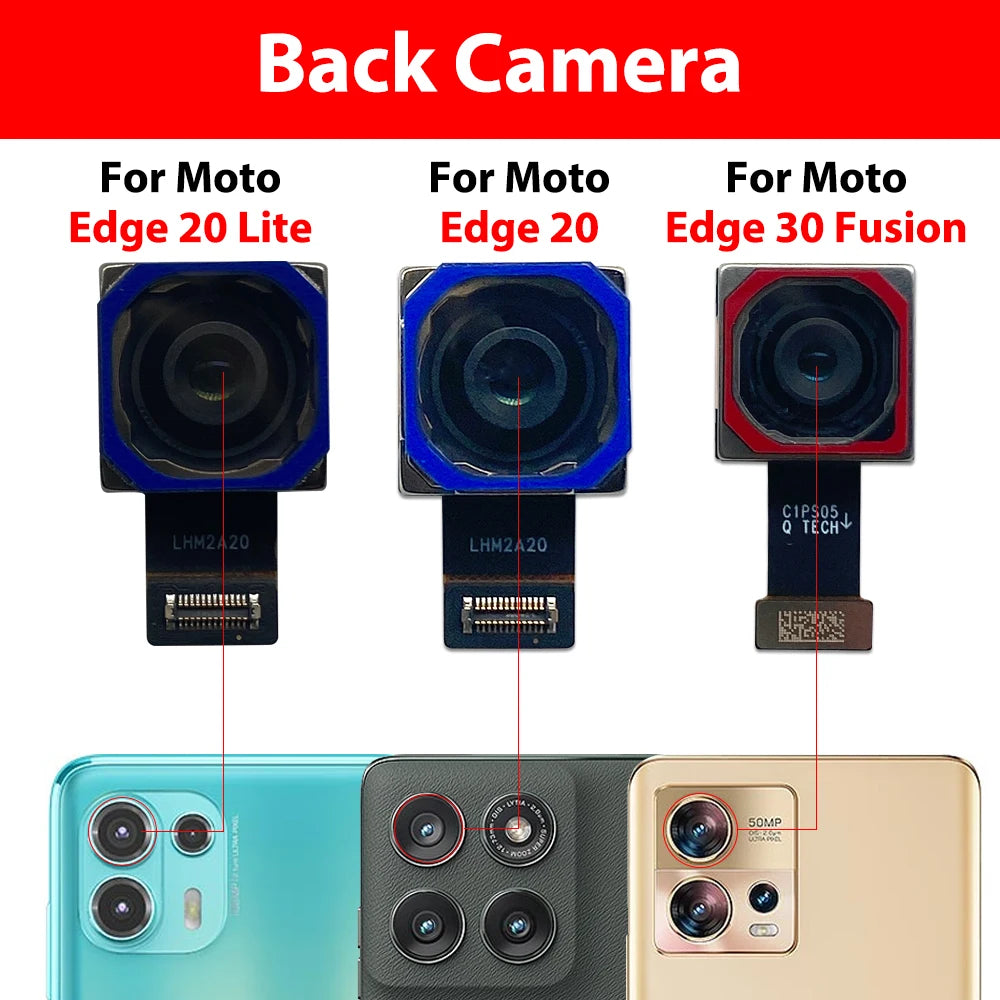 Front Camera Flex Front Back Rear Camera Module Flex Cable For Motorola Moto Edge 20 30 40 50 Neo Fusion Lite Pro Motorola phone repair parts