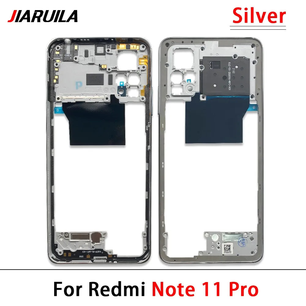 10Pcs, New For Xiaomi Redmi Note 11 4G / Note 11s / Note 11 Pro 5G Housing Middle Frame Bezel Middle Plate Cover  Xiaomi  Xiao mi phone repair parts