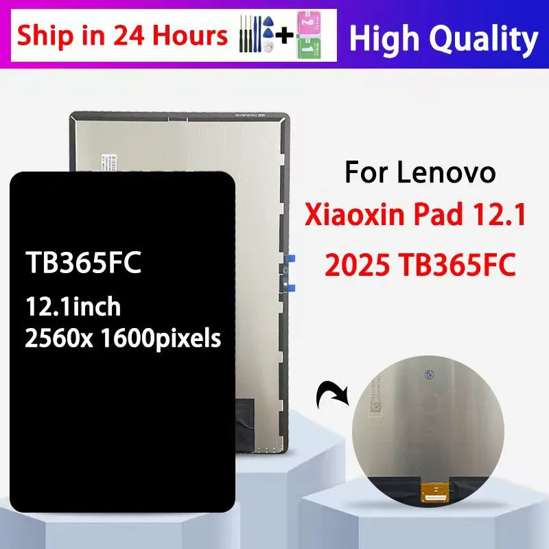 12.1“Tablet For Lenovo Xiaoxin Pad 2025 TB365FC LCD Display Touch Screen Digitizer Full Assembly Tablet repair parts
