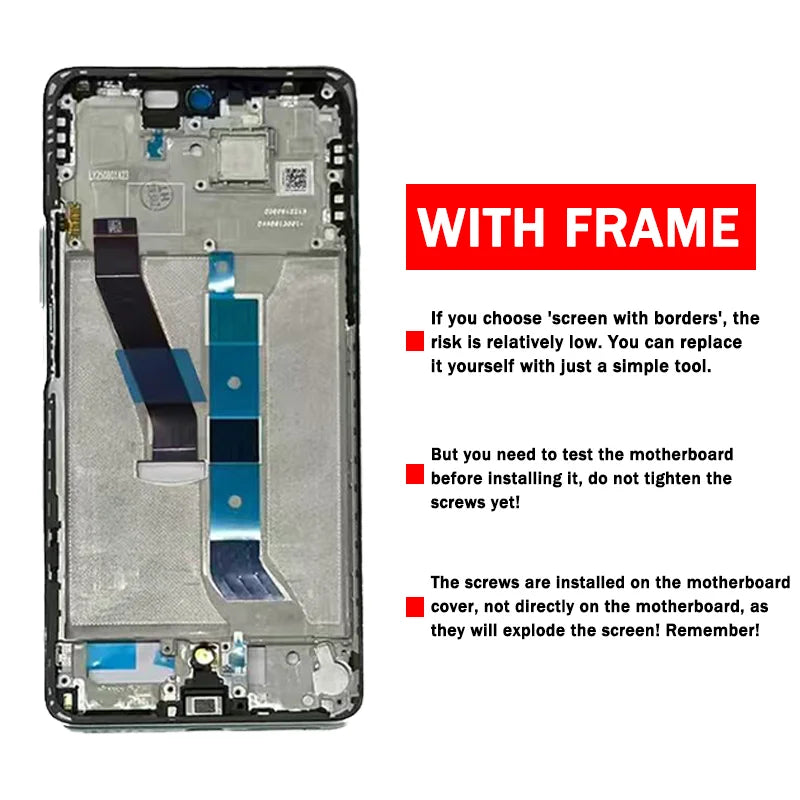 25118PC98G Premium Lcd For Xiaomi Poco M8 5G Display Touch Screen Digitizer Panel Assembly With Frame Fingerprint Xiaomi phone repair parts