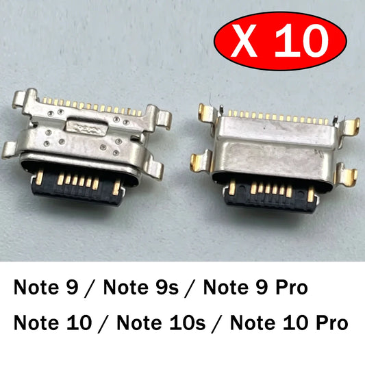 10Pcs, New For Xiaomi Redmi Note 9 9s 10 10s Pro USB Charging Port Connector Charge Jack Socket Plug Dock  Xiaomi  Xiao mi phone repair parts