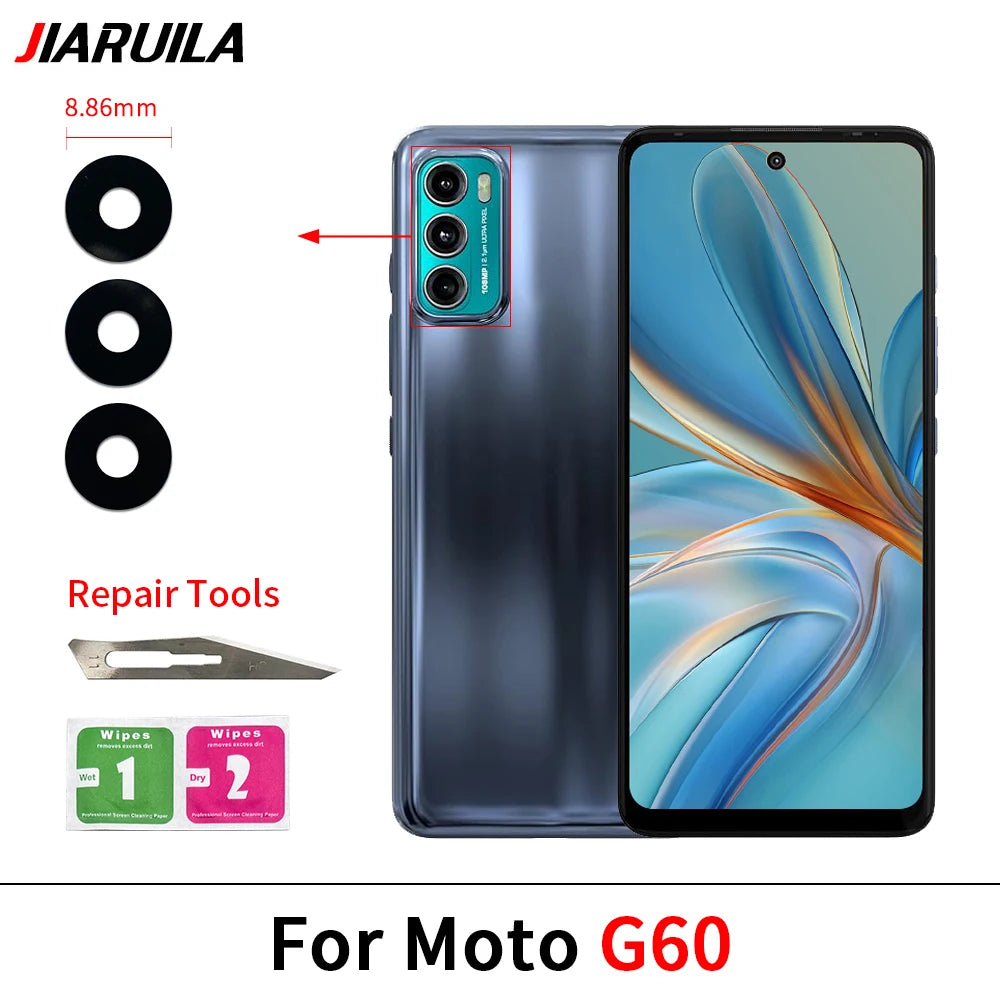 Camera Glass For Moto G10 G20 G30 G50 G60 G60s G31 G41 G51 G71 G04s G100 G200 5G Rear Back Camera glass Lens With Glue Adhesive Motorola phone repair parts