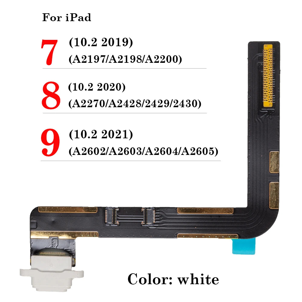 For iPad Air 1 2 3 4 5 6 7 8 9 Charger USB Charing Port Dock Plug Jack Socket Connector Data Flex Cable 2017 2018 2019 2020 2021 iPad tablet repair parts