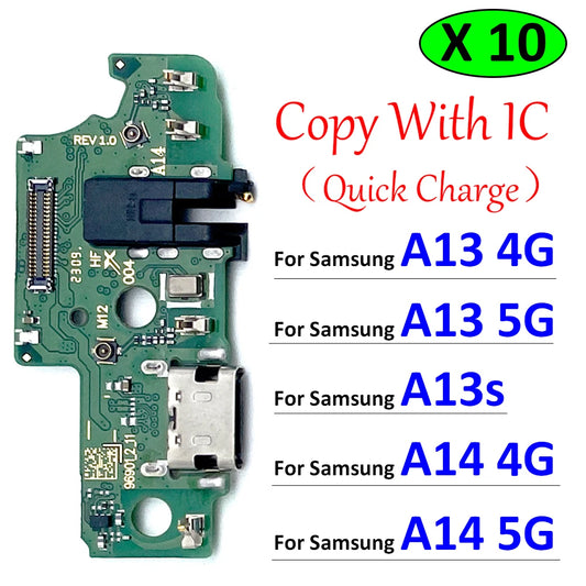 10Pcs Charger Charging Port Dock Connector Board Flex Cable For Samsung A13 A13s A14 A54 A24 A34 A23 A42 4G 5G A04 A04s A04E Samsung phone repair parts